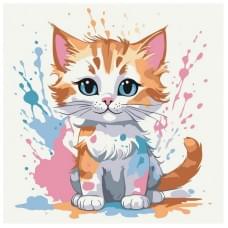 Картина за номерами "Кольоровий пухнастик" ©arttem_illustration 15602-AC 30х30 см