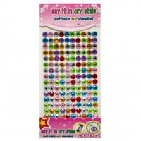 Наклейки декоративні "Стрази" F66 на планшеті 130 шт