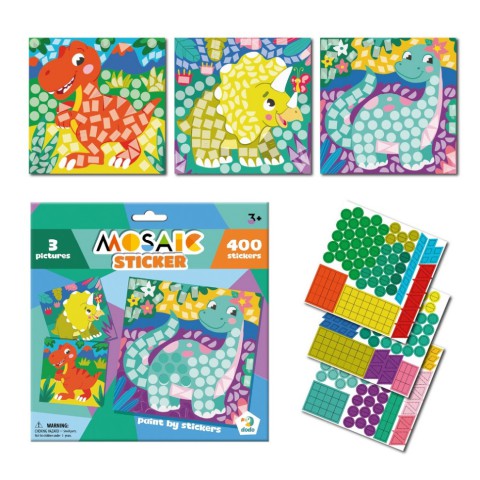 Дитячий набір для творчості мозаїка "Динозаври" 300898 зі стікерами