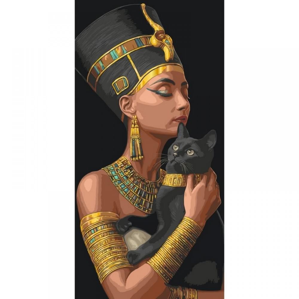 Картина за номерами "Таємниця Клеопатри" 10186-AC з металізованими фарбами 40х80 см