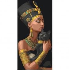 Картина за номерами "Таємниця Клеопатри" 10186-AC з металізованими фарбами 40х80 см