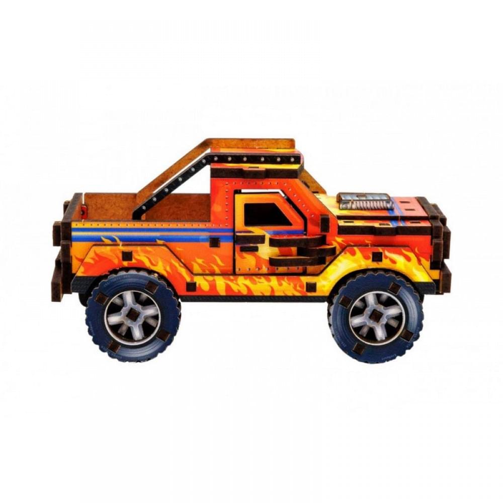 Дерев'яний 3D конструктор "Turbo off-road" Puz-00972, 87 деталей