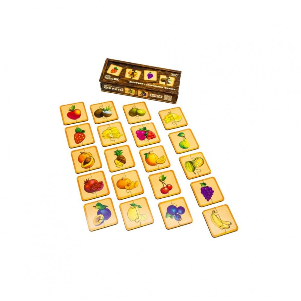 Дерев'яна головоломка "Фрукти" Puz-36359, 40 елементів