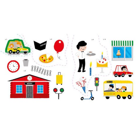 Розвиваюча книжка Мої перші слова У місті 1829006 з наклейками