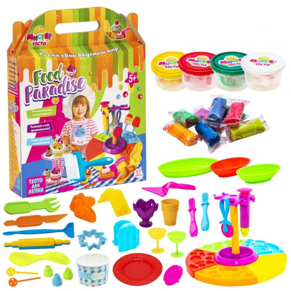 Дитячий набір для творчості "Містер тісто - food paradise" 71304, 57 предметів