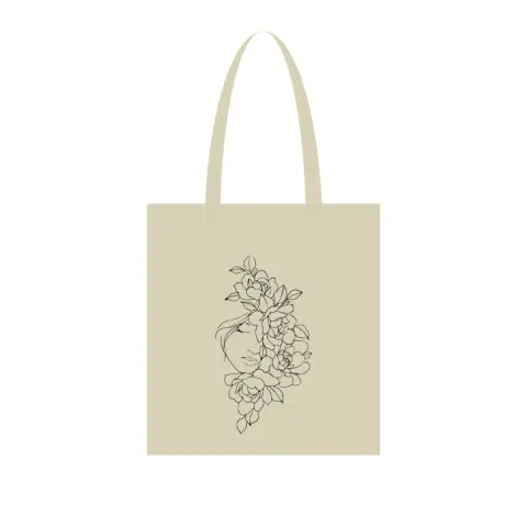 Екосумка для покупок "Півонії" Сумка-шоппер 190CCT-2 38x42 см (190г/м2)