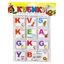Дитячий розвиваючий набір "Кубики Англійська абетка" AS-0269, Т-1022м 12 штук