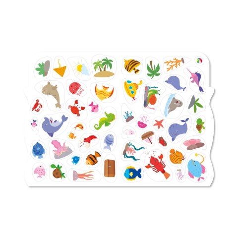 Дитяча розвиваюча розмальовка "Підводний світ" РМ-74-03, 50 стікерів