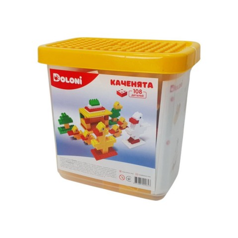 Конструктор "Каченята" 013888/11 в пластиковому боксі, 108 деталей