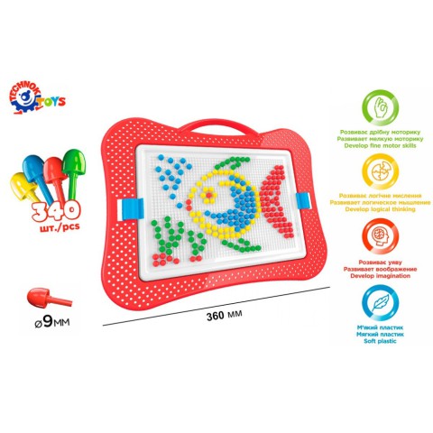 Іграшка "Мозаїка 4 ТехноК", арт.3367TXK, 340 фішок