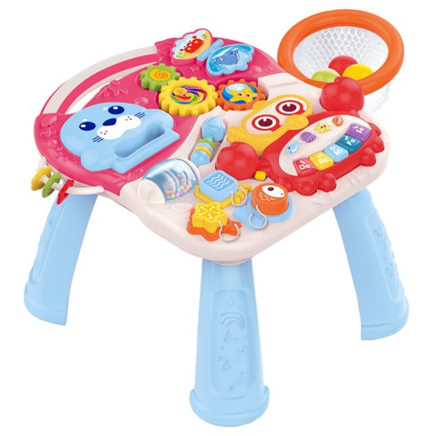 Дитячі ходунки-каталка "Перші кроки 4 в 1" HUANGER HE0827(Pink) музичні