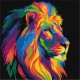 Картина за номерами "Яскравий лев" KHO6823, 30х30 см