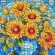Алмазна мозаїка "Ваза сонячного настрою" DEEX16295 не повна викладка 30х30 см
