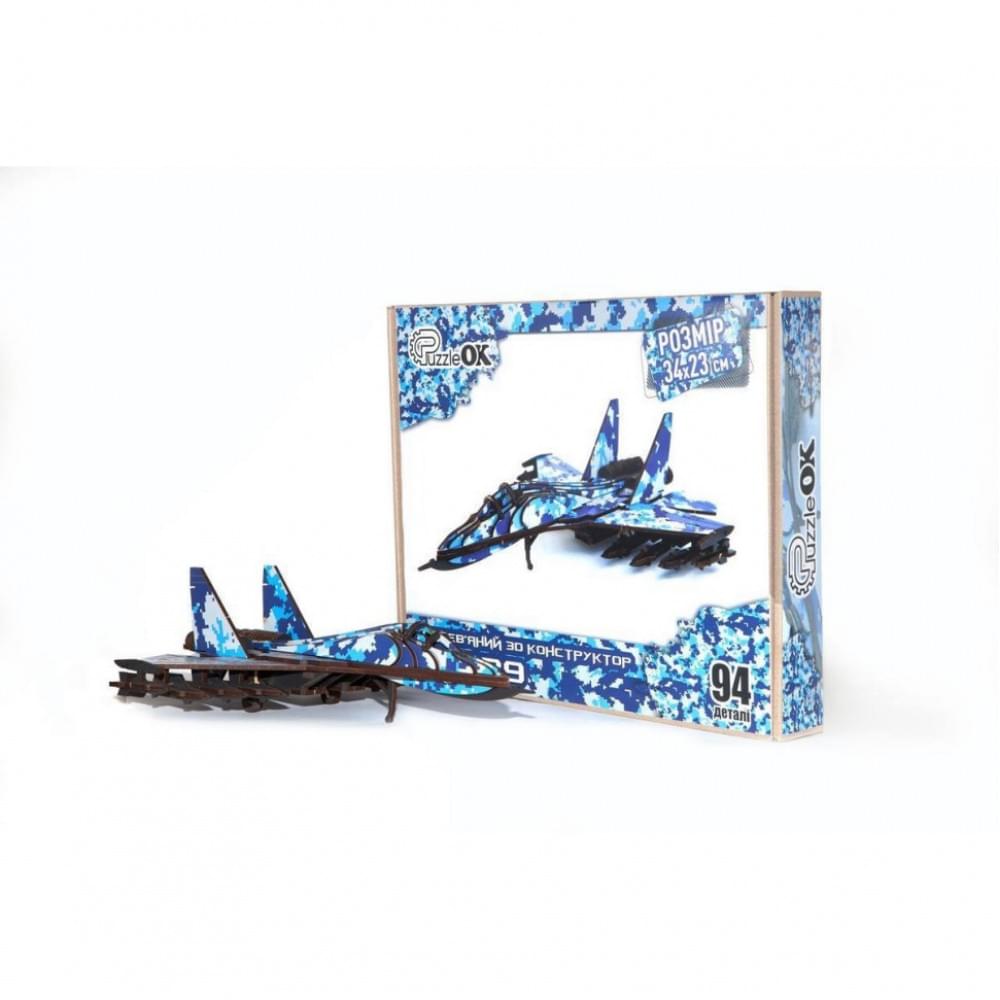 Дерев'яний 3D конструктор "МІГ-29" Арт-00654, 94 деталі