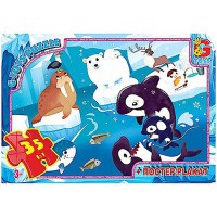 Дитячий пазл "Подорож до Північного Полюсу" GF03 постер 35 елементів