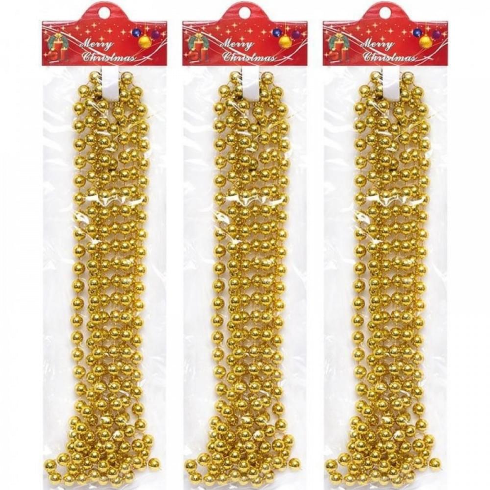 Декоративні новорічні намиста на ялинку 10мм XYA07-2.7 м