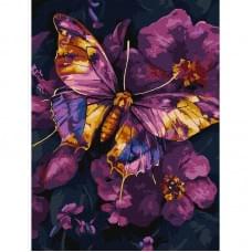 Картина за номерами "Золотий метелик" KHO6692 з фарбами металік extra 30х40 см