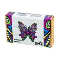 Фігурний дерев'яний пазл "Барвистий метелик" PuzA3-01235, 103 деталі