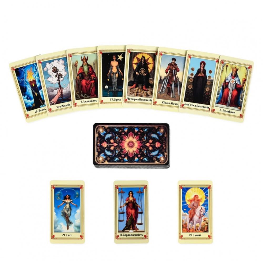 Гадальні карти Таро 30421 картка з посиланням на інструкцію 78 штук