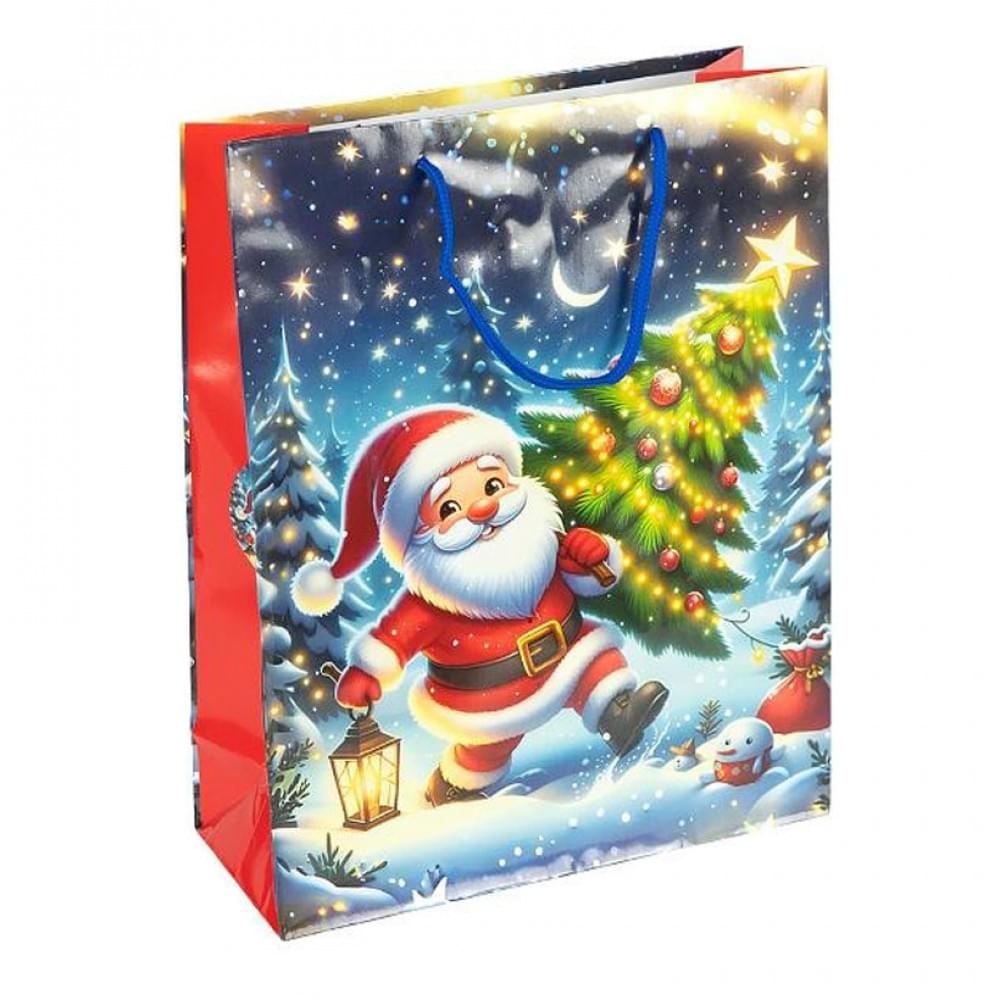 Пакет подарунковий "Новий Рік" 2576-2-4 розмір 26х32х10 см