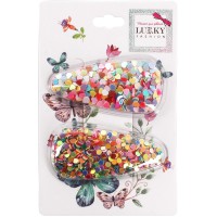 Затискач дитячий для волосся "Сердечки" T18432(мікс сердечка)