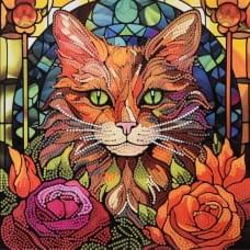 Алмазна мозаїка "Кіт зі смарагдовими очима" DEEX16303 не повна викладка 30х30 см