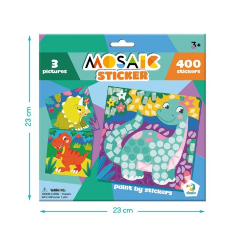 Дитячий набір для творчості мозаїка "Динозаври" 300898 зі стікерами