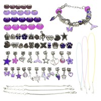 Набір для створення шарм-браслетів "Пандора" B4350(Violet) з підвісками