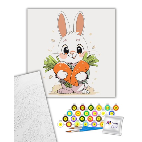 Картина за номерами "Чудовий кролик" 15592-AC 30х30 см