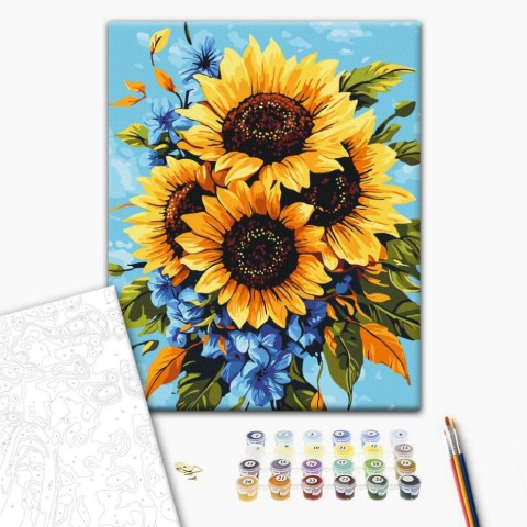 Картина за номерами "Букет соняхів" BS54376, 40х50 см