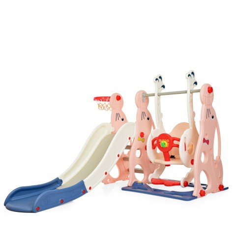 Дитяча гірка-гойдалка WM19020-8 кільце баскетбольне