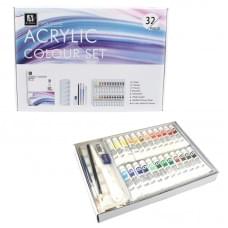 Набір для творчості "Art Nation" A32, 24 кольори по 12 мл, палітра