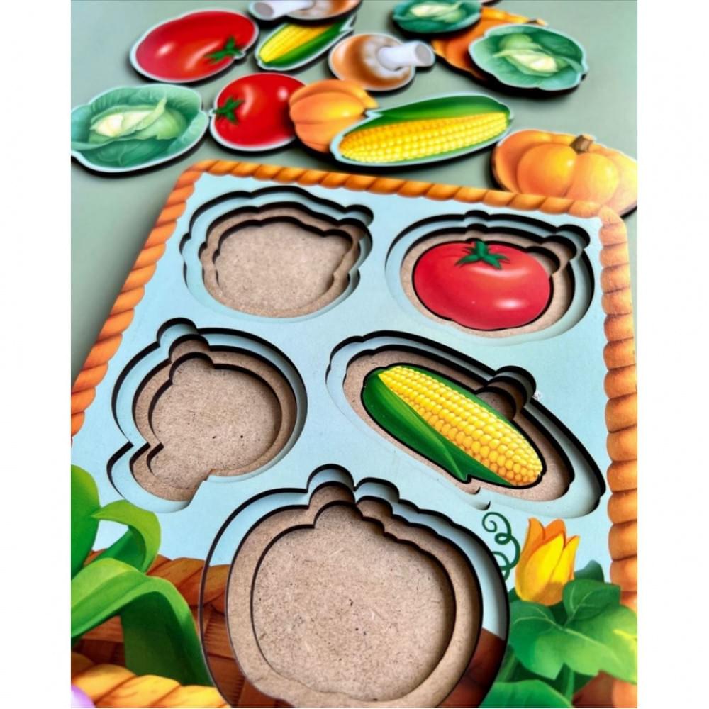 Настільна розвиваюча гра "Кошик з овочами-2" Ubumblebees (ПСФ043) PSF043 сортер-вкладиш