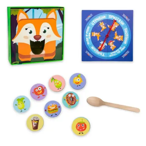 Настільна гра "Погодуй мене - лисичка" 30347 інструкція 20 фішок, рулетка