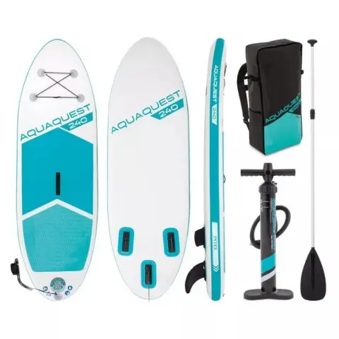 SUP-борд Aqua Quest 240 68241, 240 х 76 х 13 см, дошка, весло, ручний насос, сумка