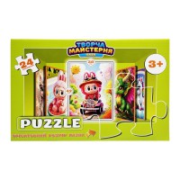 Дитячі пазли "Лабубу в авто" Puz-M-3, 24 елементи, розмір 30х42 см