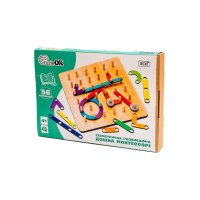 Геометрична розвиваюча "Дошка Монтессорі" Puz-27260, 56 комбінацій