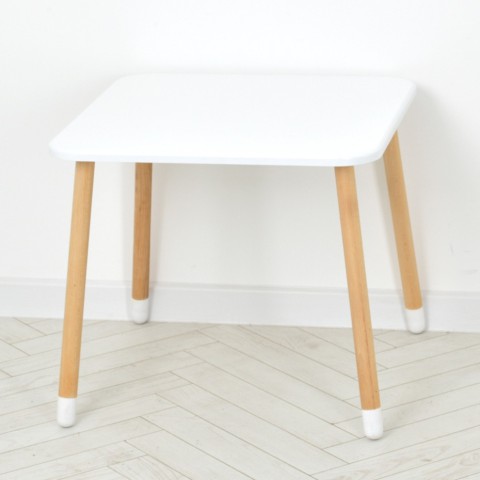 Столик зі стільцем "Корона" 06-025W-SQUARE білий