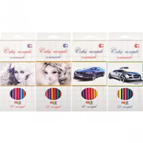 Детские карандаши для рисования CR555-12, 12 цветов