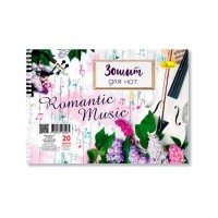 Зошит для нот Romantic Music МЗ-П5-20-1, 20 аркушів, лаковка, пружина