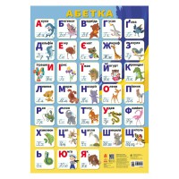 Навчальний плакат Алфавіт Українська мова 1897001 друковані літери