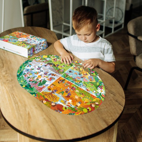 Дитячий віммельпазл "Увесь рік" DoDo Toys 300607, 100 елементів