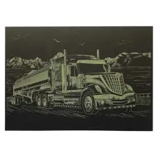 Гравюра А4 "Грузовик" ГрА4-2з эконом вариант в пакете 29,7х21 см