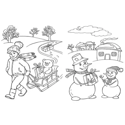 Велика книга розмальовок "Зимові свята" 1736015, 64 сторінок