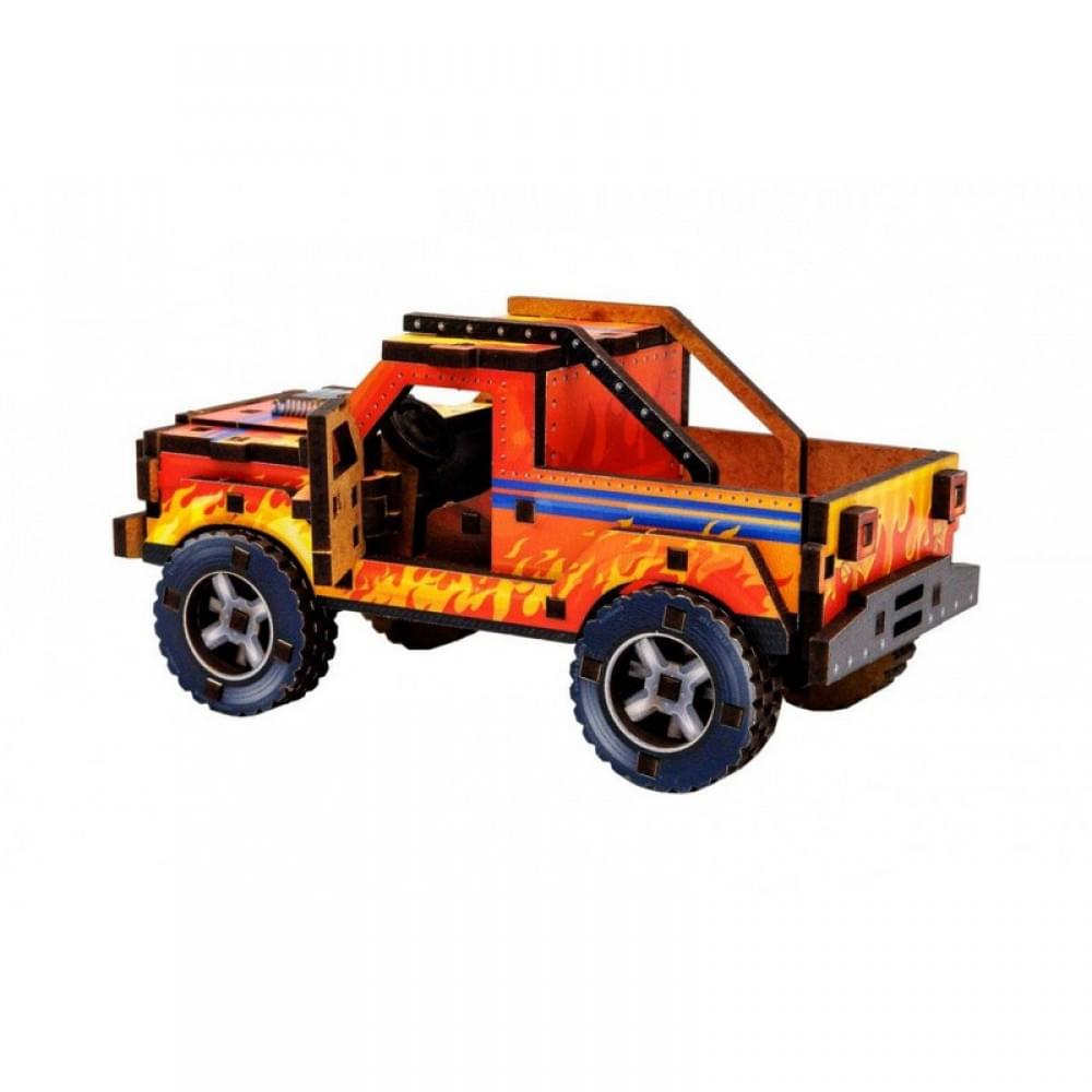 Дерев'яний 3D конструктор "Turbo off-road" Puz-00972, 87 деталей