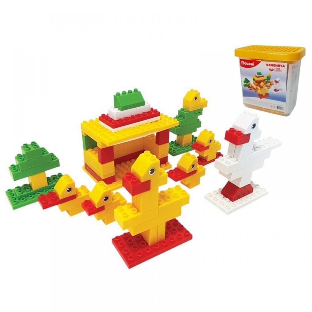 Конструктор "Каченята" 013888/11 в пластиковому боксі, 108 деталей