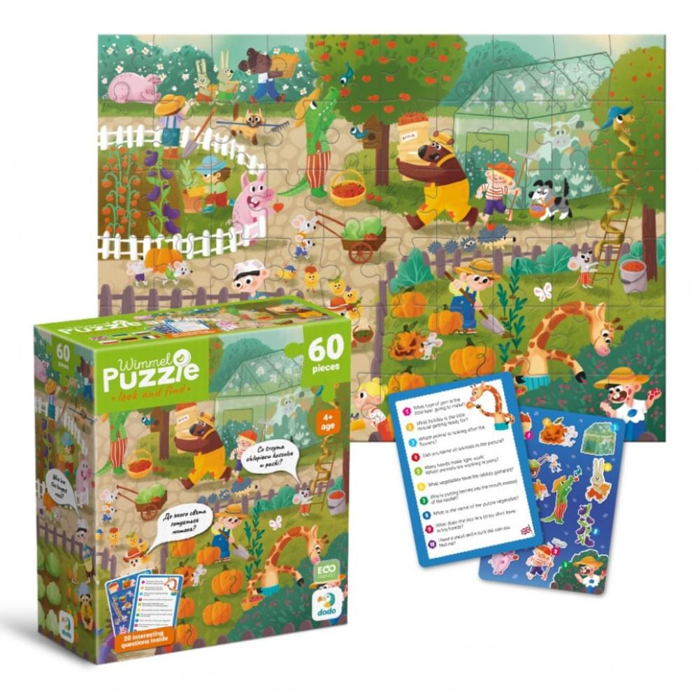 Дитячий віммельпазл "Літо у селі" DoDo Toys 300659, 60 елементів