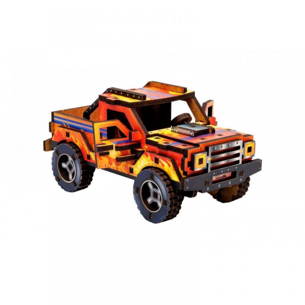 Дерев'яний 3D конструктор "Turbo off-road" Puz-00972, 87 деталей