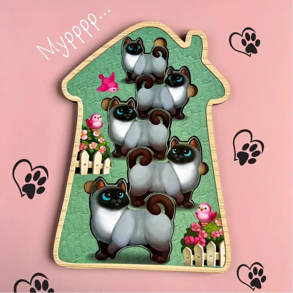 Настільна гра-сортер "Веселі котики"Ubumblebees (ПСФ066) PSF066 більше-менше