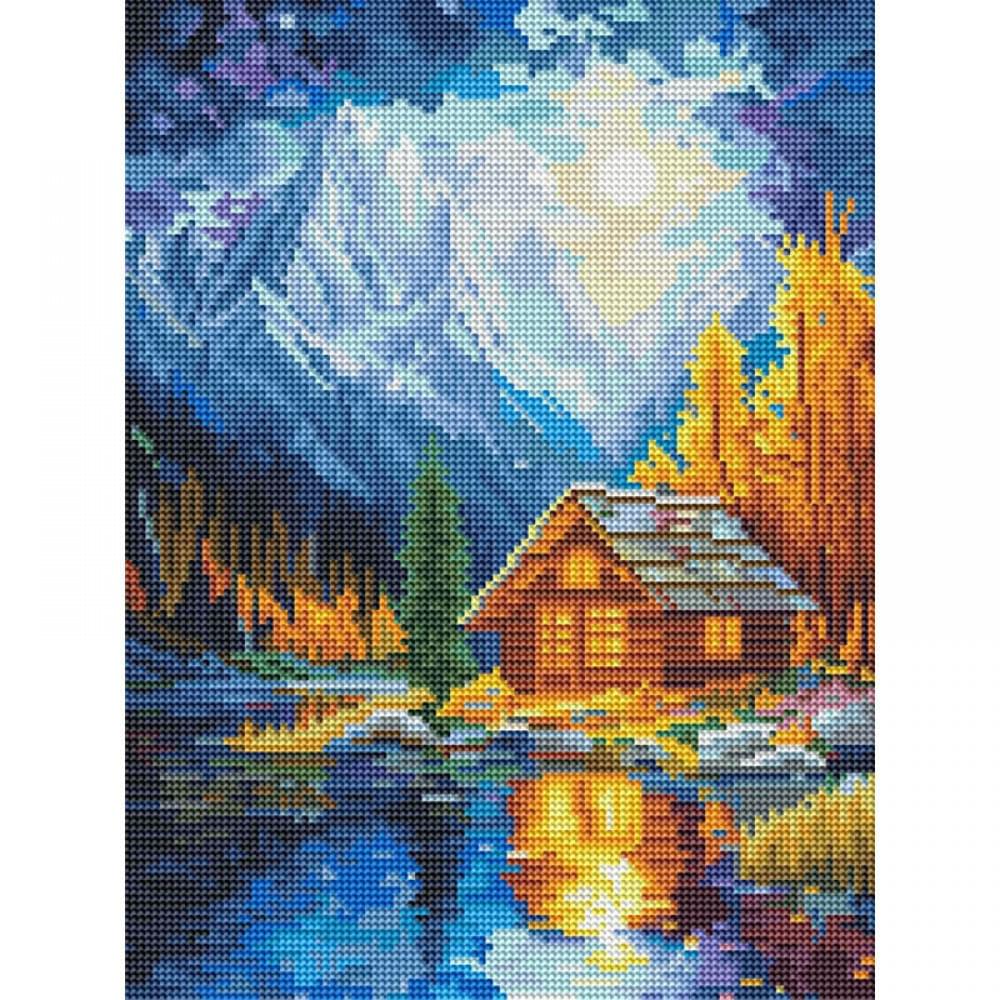 Алмазна мозаїка "Місячний вечір" Brushme DBS54203, 30х40 см